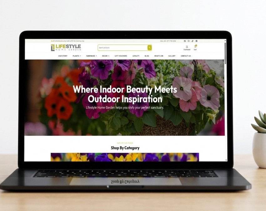 Lifestyle Gardens website showcase - Lifestyle and retail destination platform